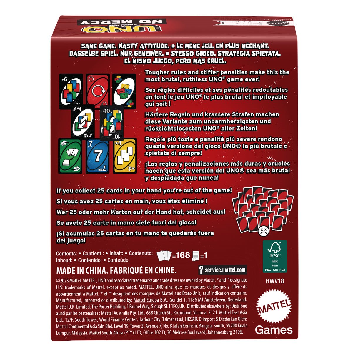 UNO Show 'em No Mercy Card Game for Kids, Adults & Family Parties