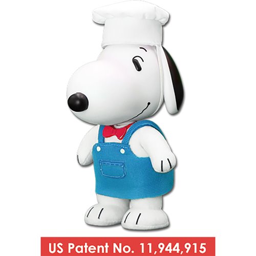Peanuts Snoopy Chef Vinyl Head FigureKey 4 1/2-Inch Moveable Plush