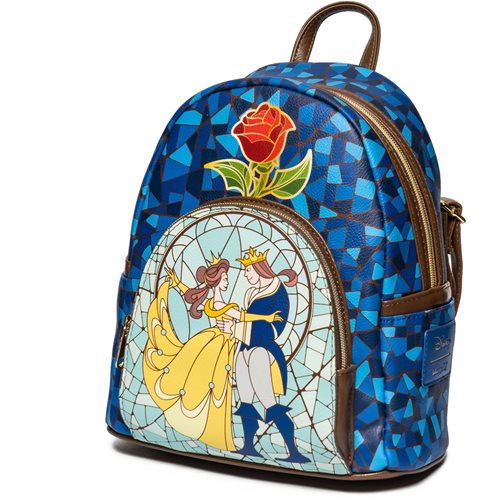 Beauty and the Beast Stained Glass Window Mini-Backpack - Entertainment Earth Exclusive