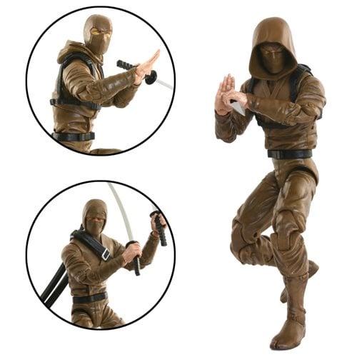 Articulated Icons Brown Basic Ninja 6-Inch Action Figure