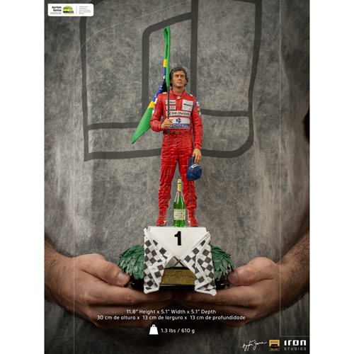 F1 GP Brazil 1991 Ayrton Senna Deluxe Art 1:10 Scale Statue