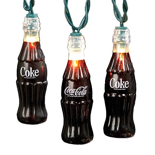 Coca-Cola Plastic Coke Bottle Party Lights Set