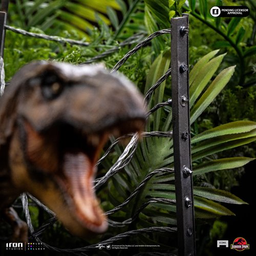 Jurassic Park T-Rex Breakout Set A Scene Icons Statue