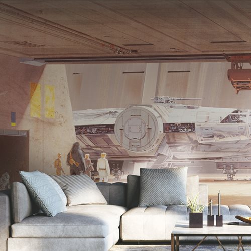 Star Wars Millennium Falcon Docking Bay Peel and Stick Wall Mural
