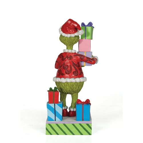 Dr. Seuss The Grinch Holding Presents by Jim Shore Statue