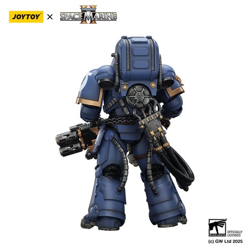 Joy Toy Warhammer Space Marine Ultramarine Heavy Artificer Armour with Relic Multi-Melta 1:18 Scale