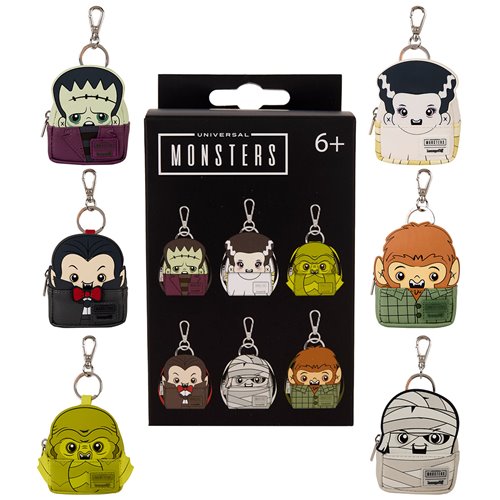Universal Monsters Mini-Backpack Mystery Box Bag Charm Case of 15
