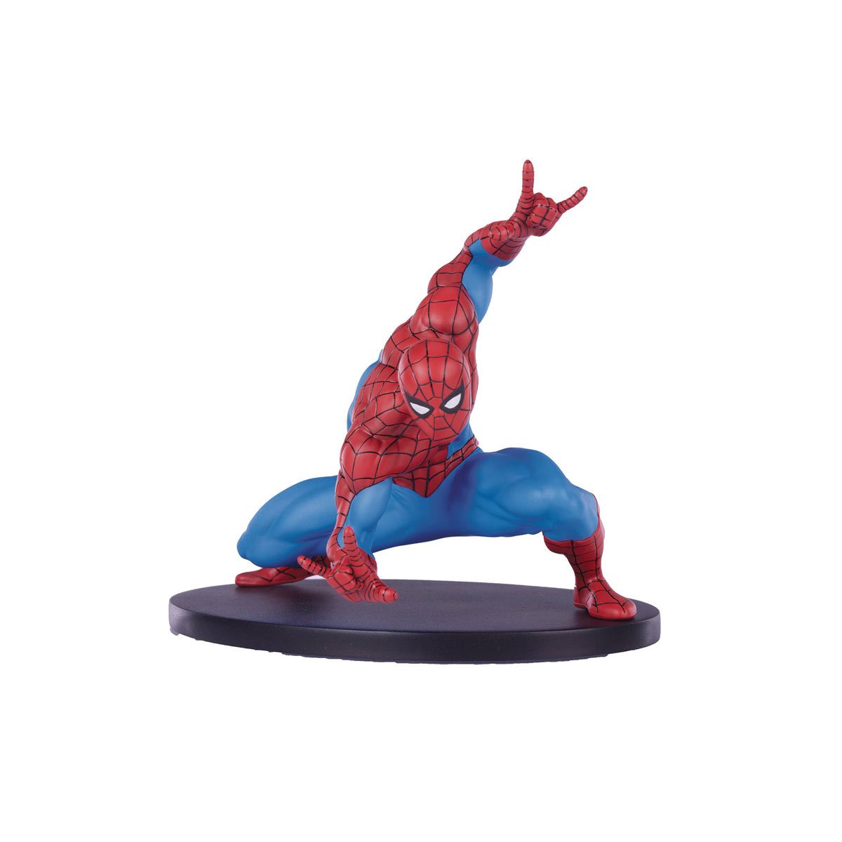 Blue & Red Marvel Spiderman Avengers Figurine: Cast Metal Collectable Statue