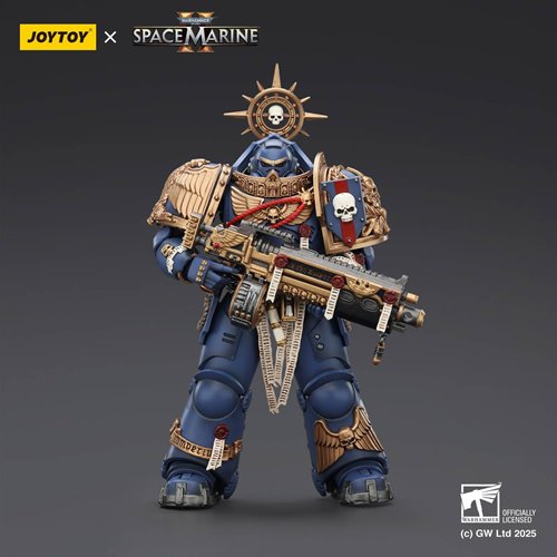 Joy Toy Warhammer Space Marine Ultramarine Heavy Relic Primus Armour and Heavy Relic Bolt Rifle 1:18