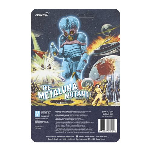 Universal Monsters This Island Earth The Metaluna Mutant Blue Glow-in-the-Dark 3 3/4-inch ReAction F