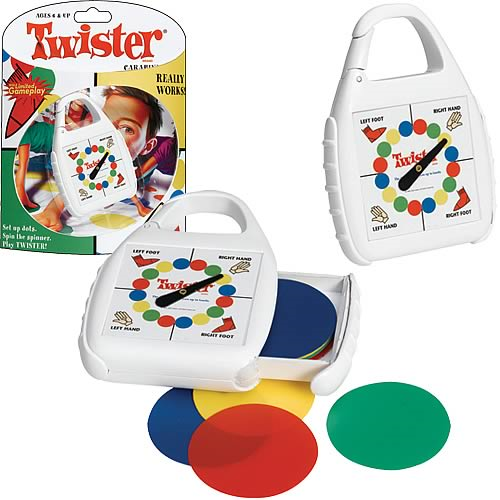 Twister Carabiner Travel Game - Entertainment Earth