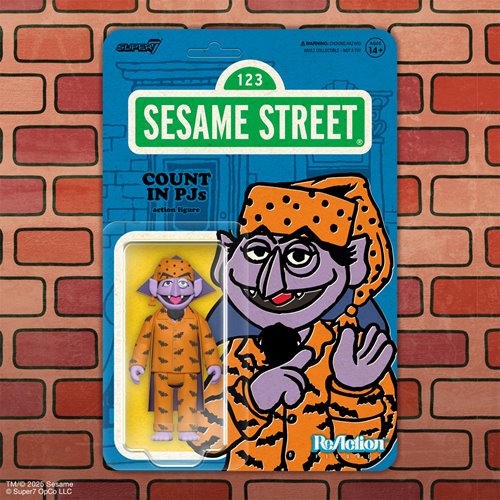 Sesame Street Count Von Count (PJs) 3 3/4-Inch ReAction Figure