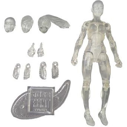 Vitruvian H.A.C.K.S. Customizer Series Female Crystal Clear Blank Action Figure