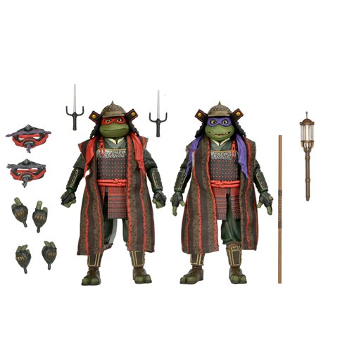 Teenage Mutant Ninja Turtles 3: Turtles in Time Donatello & Raphael 7-Inch Scale Action Figure 2-Pac
