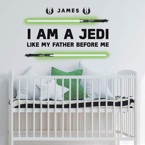 Star Wars I Am A Jedi Glow-in-the-Dark Peel and Stick Giant Wall Decals