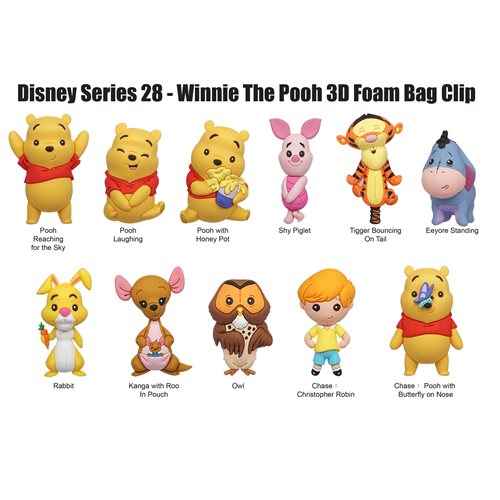Winnie the Pooh Figural Bag Clip Random 6-Pack