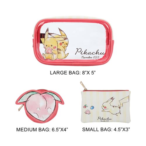 Pokémon Travel Cosmetic Bag Set of 3