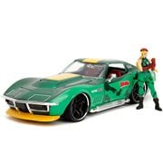 Hollywood Rides Street Fighter Cammy 1969 Chevy Corvette 1:24 Scale Die-Cast Metal Vehicle with Figure