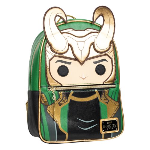 Avengers Loki with Scepter Pop! by Loungefly Mini-Backpack - Entertainment Earth Exclusive