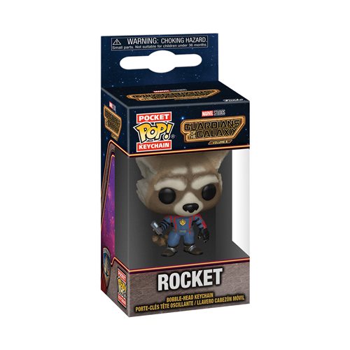 Guardians of the Galaxy Volume 3 Rocket Pocket Pop! Key Chain
