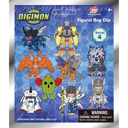 Digimon Series 4 3D Foam Bag Clip Display Case of 24