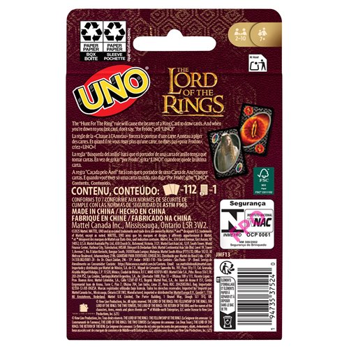 UNO The Lord of the Rings Card Game