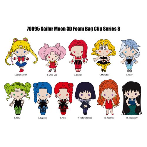 Sailor Moon Series 8 3D Foam Bag Clip Random 6-Pack