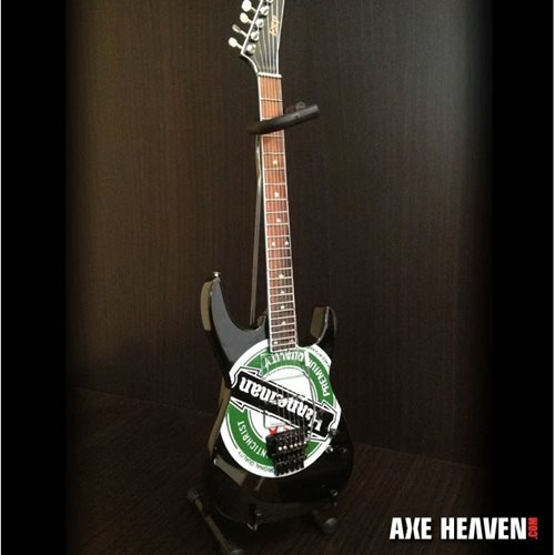 Slayer Jeff Hanneman Heineken Green Logo Miniature Guitar Replica