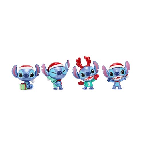 Lilo and Stitch Stitch Holiday MetalFigs 2 1/2-Inch Die-Cast Metal Mini-Figure 4-Pack