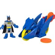 DC Super Friends Imaginext Batman (Grey) and Batcycle Vehicle Set