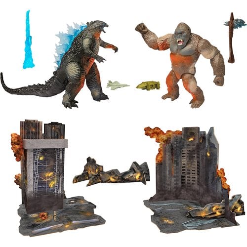 Monsterverse City Battle Godzilla and Kong 6-Inch Action Figure 2-Pack