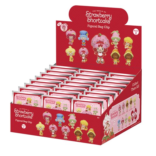 Strawberry Shortcake Series 2 3D Foam Bag Clip Display Case of 24