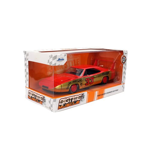 Bigtime Muscle 1969 Red Dodge Charger Daytona 1:24 Scale Die-Cast Metal Vehicle