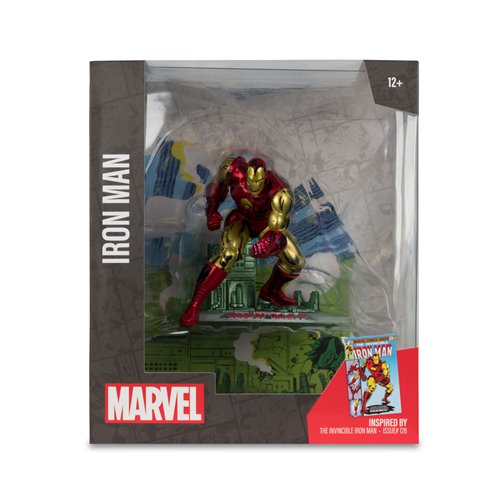 Marvel Wave 1 Iron Man The Invincible Iron Man #126 1:10 Scale Posed Figure with Scene