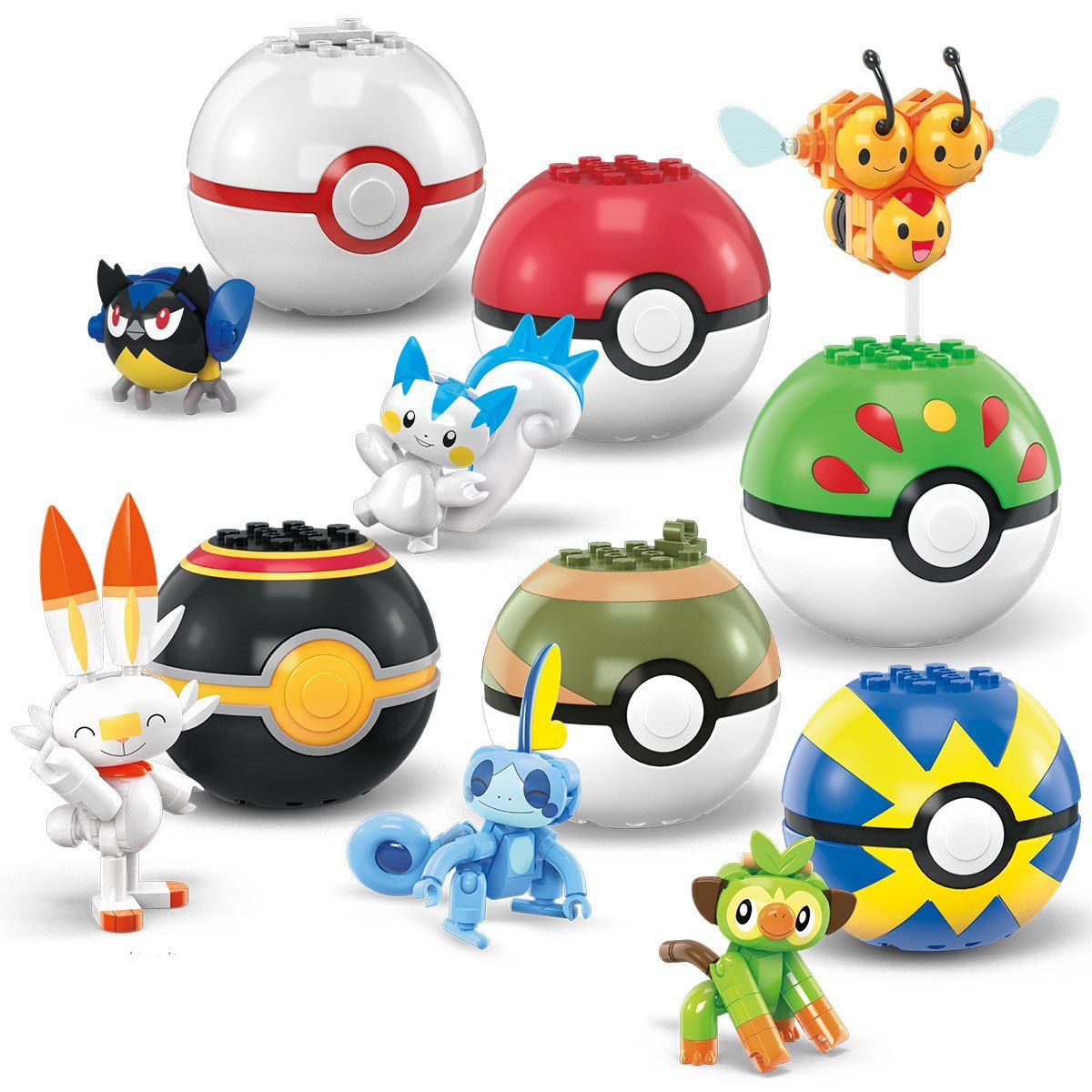 MEGA Pokemon Poke Ball Building Toy Kits with Action Figure (1