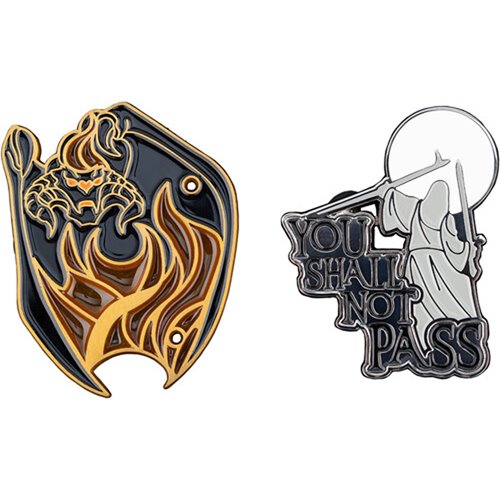 The Lord of the Rings Trilogy You Shall Not Pass Stackable Enamel Pin Set