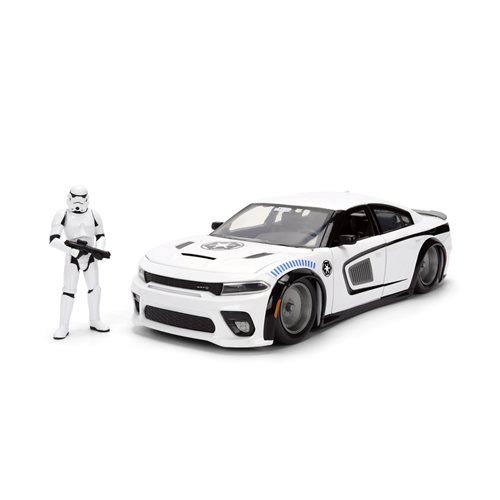Hollywood Rides Star Wars 2021 Dodge Charger SRT Hellcat 1:24 Scale Die-Cast Metal Vehicle with Stormtrooper Figure
