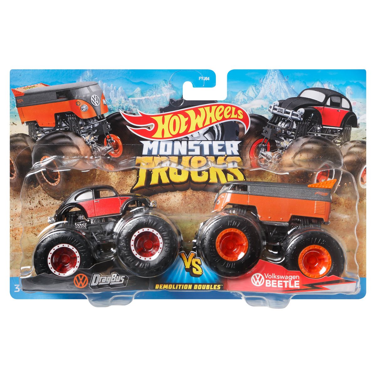Hot wheels Monster Trucks Double Destruction Play Set Multicolor