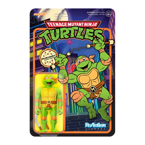 Teenage Mutant Ninja Turtles Toon Michelangelo 3 3/4-Inch ReAction Figure