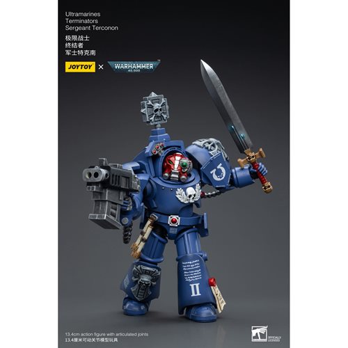 Joy Toy Warhammer 40,000 Ultramarines Sergeant Terconon 1:18 Scale Action Figure
