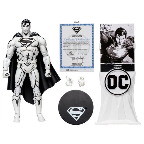 DC Multiverse Superman Rebirth Line Art Gold Label 7-Inch Scale Action Figure - Entertainment Earth