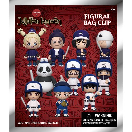 Jujutsu Kaisen Series 3 Baseball 3D Foam Bag Clip Display Case of 24