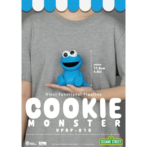Sesame Street Series Cookie Monster VPBP-019 Palm Size Vinyl Functional Piggy Bank