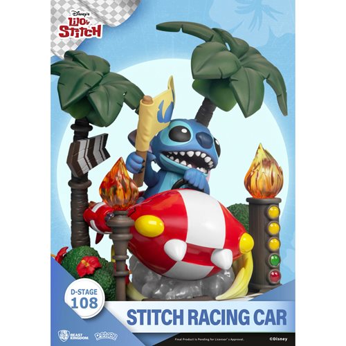 Lilo & Stitch Stitch Racing Car DS-108 D-Stage 6-Inch Statue