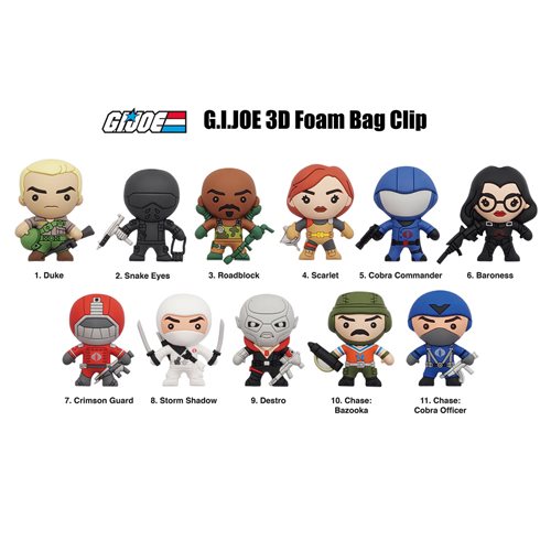 G.I. Joe Figural Bag Clip Display Case of 24