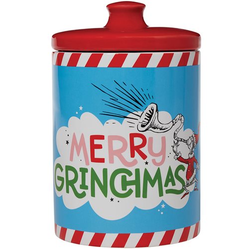 Dr. Seuss The Grinch Merry Grinchmas Cookie Jar Canister