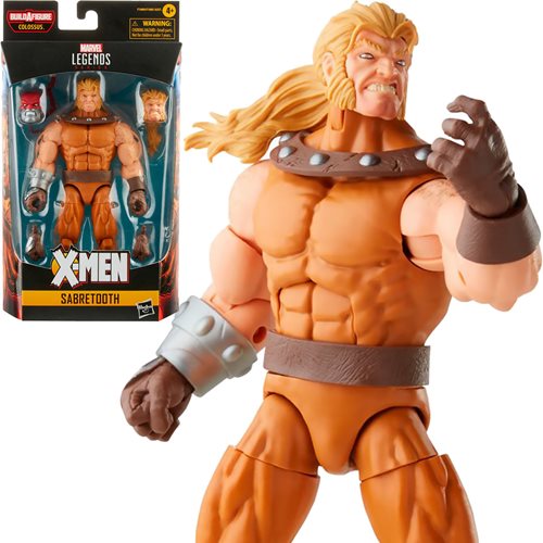 X-Men Age of Apocalypse Marvel Legends Sabretooth 6-Inch Action Figure, Not Mint