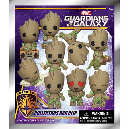 Guardians of the Galaxy Groot 3D Foam Bag Clip Random 6-Pack