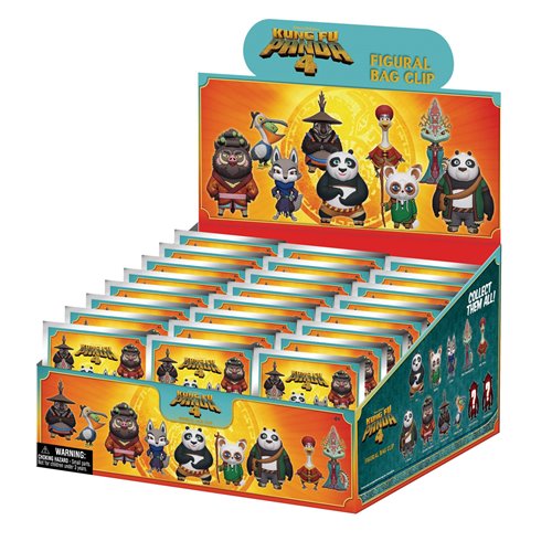 Kung Fu Panda 4 3D Foam Bag Clip Display Case of 24