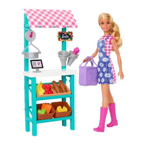 Barbie Farmers Market Playset with Blonde Doll